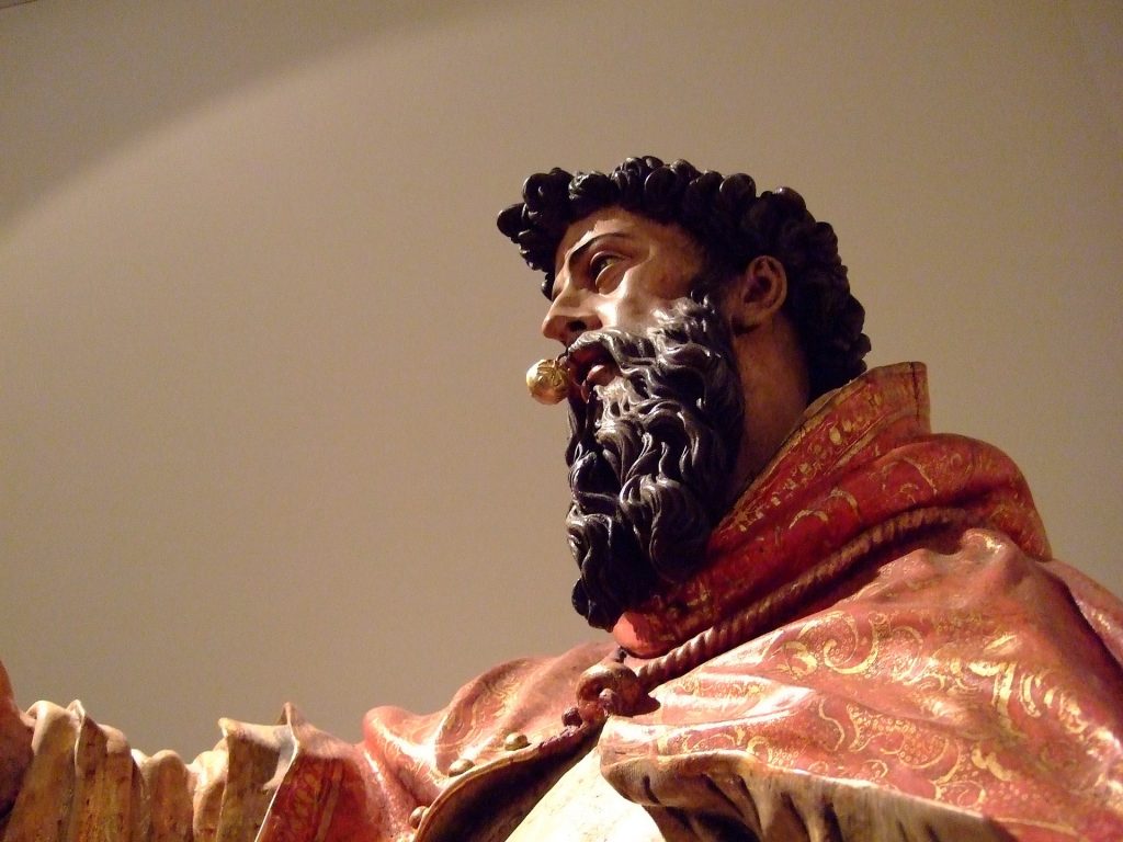 Estatua de San Ramon, Museo de bellas artes, Sevilla